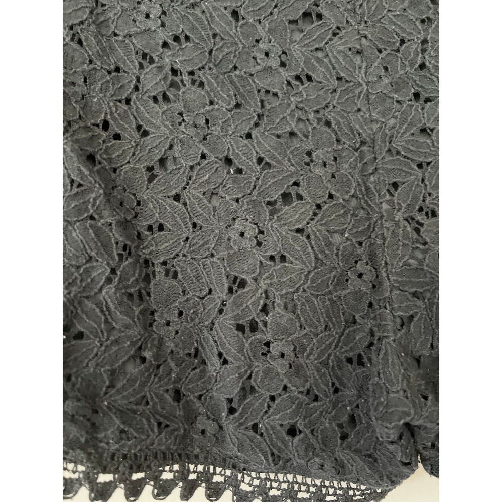 Womens Black Lace over Cotton Shorts by H&M sz Small - Picture 3 of 4